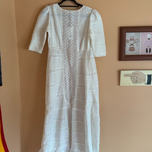 NWT LoveShackFancy Ardan Victorian Maxi Dress | White | Size 10 - Picture 4 of 6